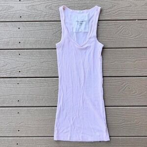 Vintage Y2K Abercrombie & Fitch Pink Long Fitted Stretch Tank Top Size Small
